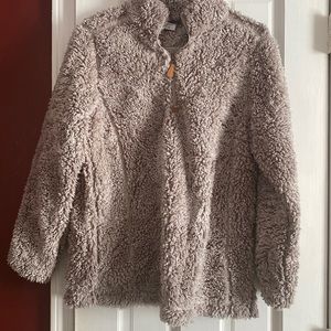 Faux fur pull over